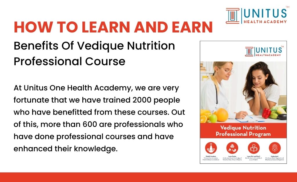 how to learn and earn with vedique nutrition professional course
